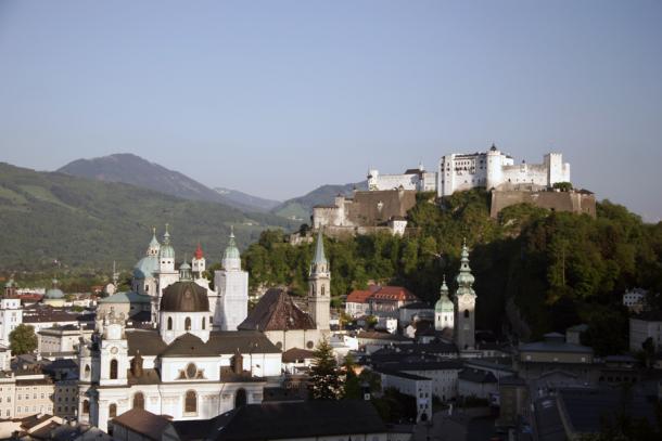 Панорама города Зальцбург Зальцбург